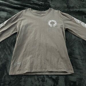 Grey chrome hearts long sleeve shirt